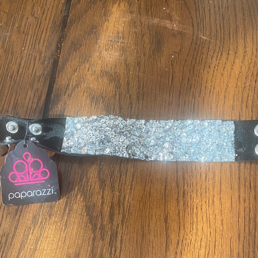 Paparazzi Black and Silver Sequin Hairband